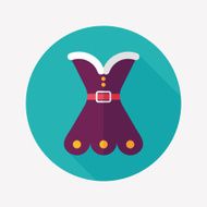 Christmas costume flat icon with long shadow eps10 N6