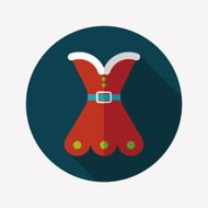 Christmas costume flat icon with long shadow eps10 N8
