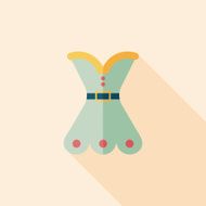 Christmas costume flat icon with long shadow eps10 N9