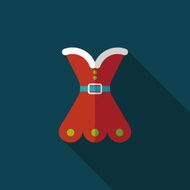 Christmas costume flat icon with long shadow eps10 N12
