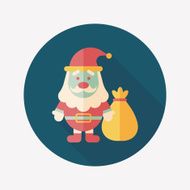 Santa Claus flat icon with long shadow eps10 N44