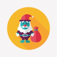 Santa Claus flat icon with long shadow eps10 N45