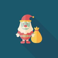 Santa Claus flat icon with long shadow eps10 N48