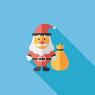 Santa Claus flat icon with long shadow eps10 N49