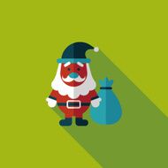 Santa Claus flat icon with long shadow eps10 N50