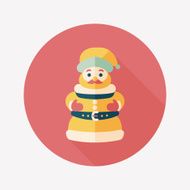 Santa Claus flat icon with long shadow eps10 N51