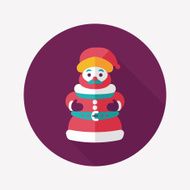 Santa Claus flat icon with long shadow eps10 N52