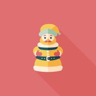 Santa Claus flat icon with long shadow eps10 N55