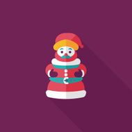 Santa Claus flat icon with long shadow eps10 N56