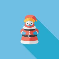 Santa Claus flat icon with long shadow eps10 N57