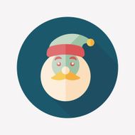 Santa Claus flat icon with long shadow eps10 N58