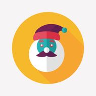 Santa Claus flat icon with long shadow eps10 N59