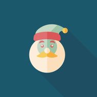 Santa Claus flat icon with long shadow eps10 N61