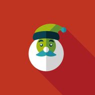 Santa Claus flat icon with long shadow eps10 N63