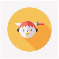 Halloween boy flat icon with long shadow eps10 N16