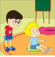 student talking