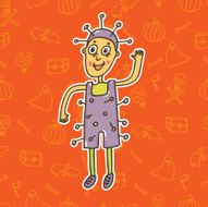 halloween vector doodle sticker