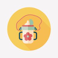 kid water bottle flat icon with long shadow EPS 10 N29