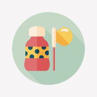 bubbles flat icon with long shadow eps10 N17
