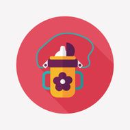 kid water bottle flat icon with long shadow EPS 10 N30