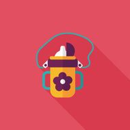 kid water bottle flat icon with long shadow EPS 10 N32