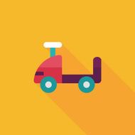 toy car flat icon with long shadow N35