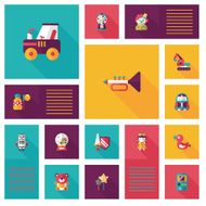 kid toys flat app ui background eps10 N23