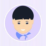 Asian boy Vector illustration