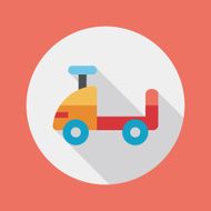 toy car flat icon with long shadow N40
