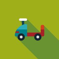 toy car flat icon with long shadow N41