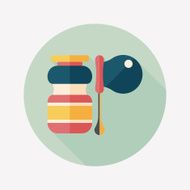 bubbles flat icon with long shadow eps10 N21