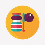 bubbles flat icon with long shadow eps10 N22