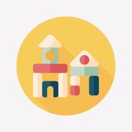 brick house flat icon with long shadow N60