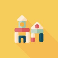 brick house flat icon with long shadow N62