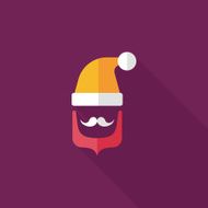 Santa Claus flat icon with long shadow eps10 N65