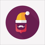 Santa Claus flat icon with long shadow eps10 N68