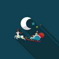 Santa Claus flat icon with long shadow eps10 N70