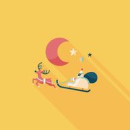 Santa Claus flat icon with long shadow eps10 N72