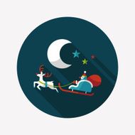 Santa Claus flat icon with long shadow eps10 N73