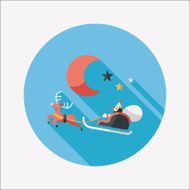 Santa Claus flat icon with long shadow eps10 N74
