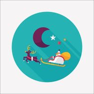Santa Claus flat icon with long shadow eps10 N75