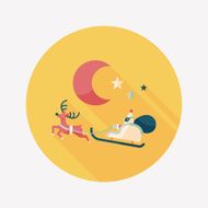 Santa Claus flat icon with long shadow eps10 N76