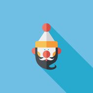 Santa Claus flat icon with long shadow eps10 N77