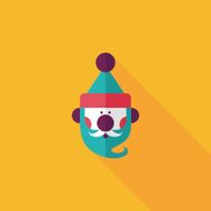 Santa Claus flat icon with long shadow eps10 N78