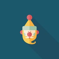 Santa Claus flat icon with long shadow eps10 N79