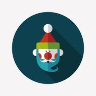 Santa Claus flat icon with long shadow eps10 N80