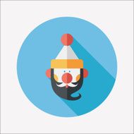 Santa Claus flat icon with long shadow eps10 N81