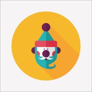 Santa Claus flat icon with long shadow eps10 N82