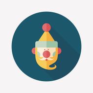 Santa Claus flat icon with long shadow eps10 N83