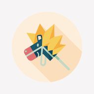 toy horse flat icon with long shadow eps10 N23